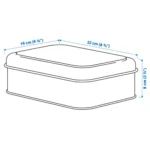 جعبه با درب فلزی IKEA مدل PLOGFÅRA – رنگ بژ روشن